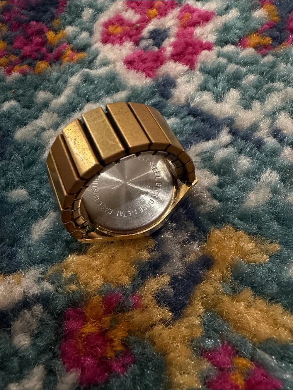 Geneva Gold-Tone Women's Clip-On Watch with White Dial